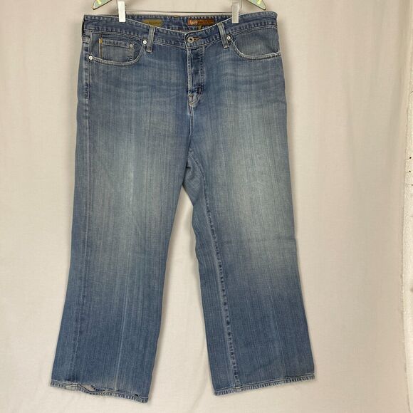 Adriano Goldshmied The Symbol Jeans Mens 40x28 Blue Button Fly Straight Relaxed - Picture 12 of 14